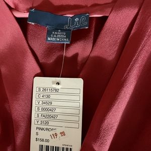 Pink/Rose Anthropologie  V-shape Silk Dress